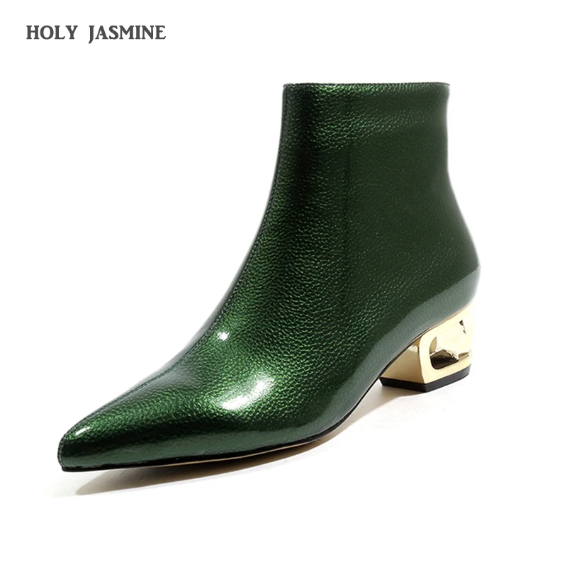 Модная обувь коллекция 2020 года женская пикантные женские ботильоны на среднем