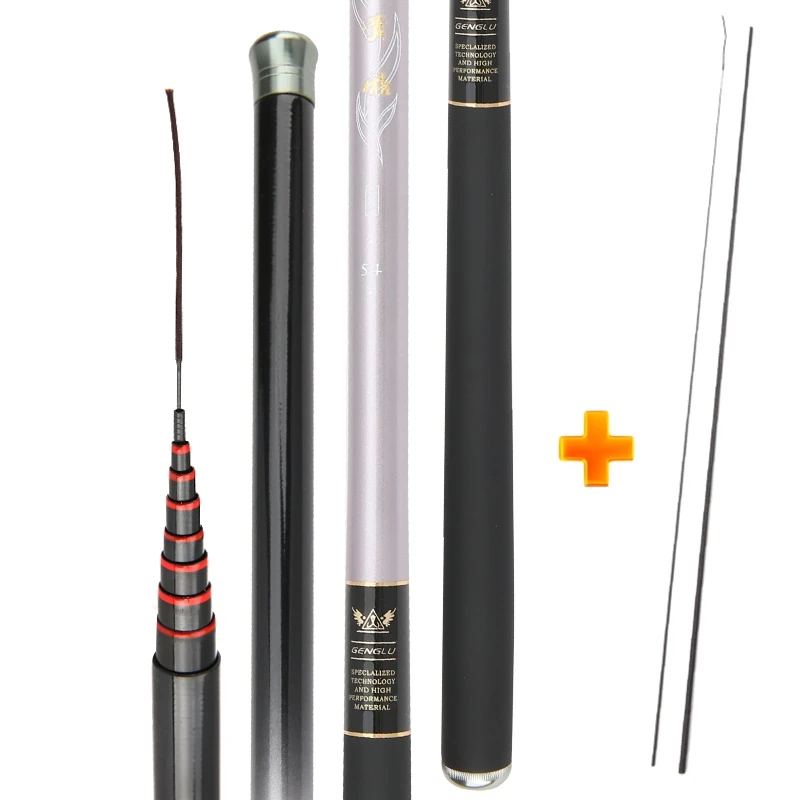 

NEW High Quality Super Light Hard Carbon Fiber Hand Fishing Pole Telescopic Fishing Rod 3.6m/4.5m/5.4m/6.3m/7.2m Stream Rod