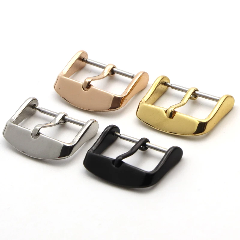 Аксессуары для часов серебряная застежка пряжка черный золотой браслет из