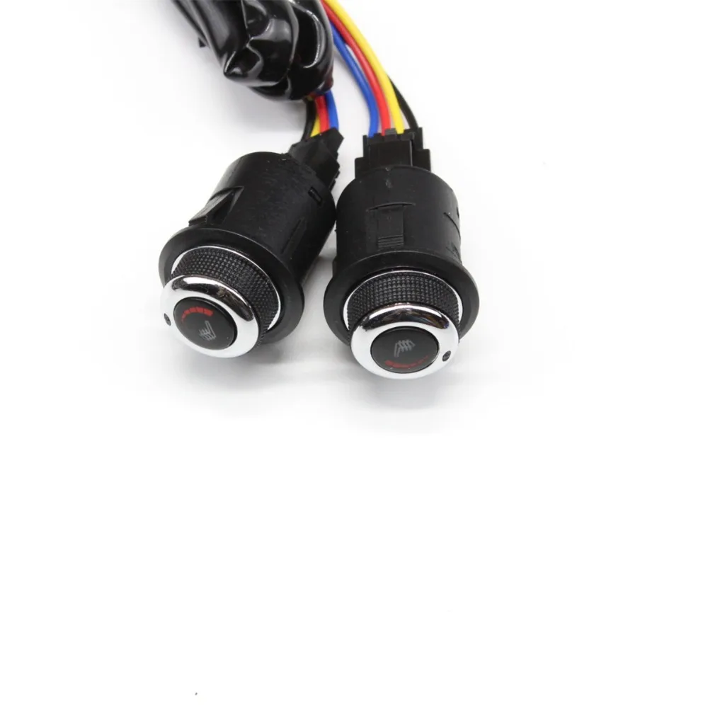 12v с подогревом из углеродного волокна для автомобилей Suv нагреватель колодки+ 6 положениями переключателя Поворотный переключатель кнопки сиденья подогреватель поддержка