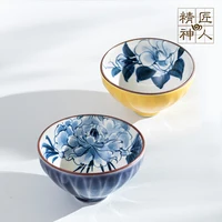 peony/tsubaki flower ceramic tea light cup sample tea cup single cup perfectly playable cup a small handleless wine cup