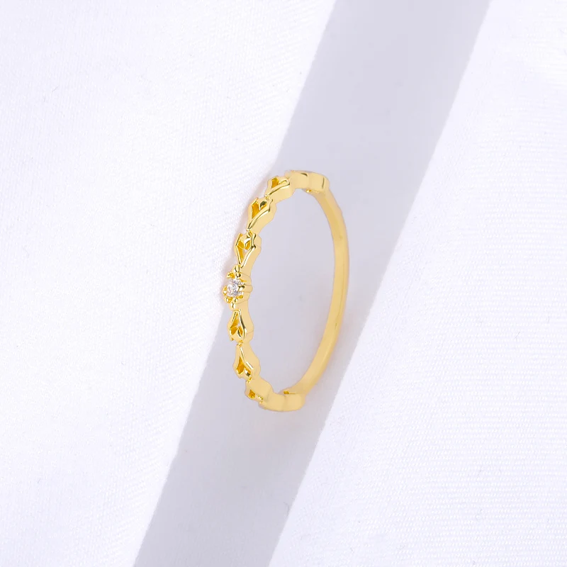 

Delicate Little Heart Ring Minimalist Crystal Star Thin Rings For Women Bride Wedding Jewelry Anniversary Gifts Joias de mulher