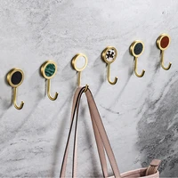 space aluminium robe hooks brushed gold creative wall mounted hat key hook coat hang holder for bathroom home decor without nail