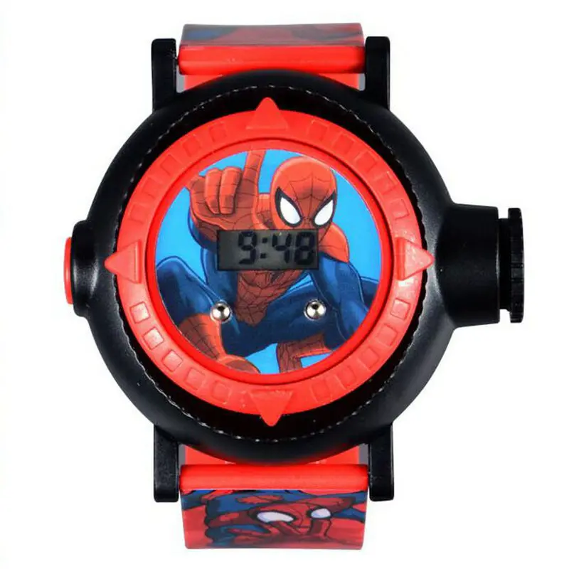 Часы-проектор для мальчиков, с изображением героев Marvel, Человек-паук, 10 моделей, детские цифровые часы, подарок для учеников, удобное считыва... от AliExpress WW