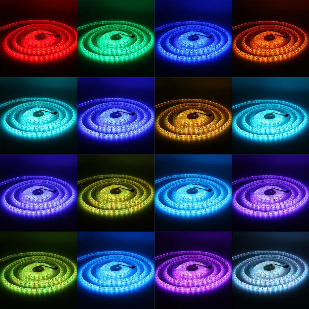 USB Светодиодные ленты светильник s ТВ 1/2/3/4/5m 5050 RGB e полосы Фея с пультом