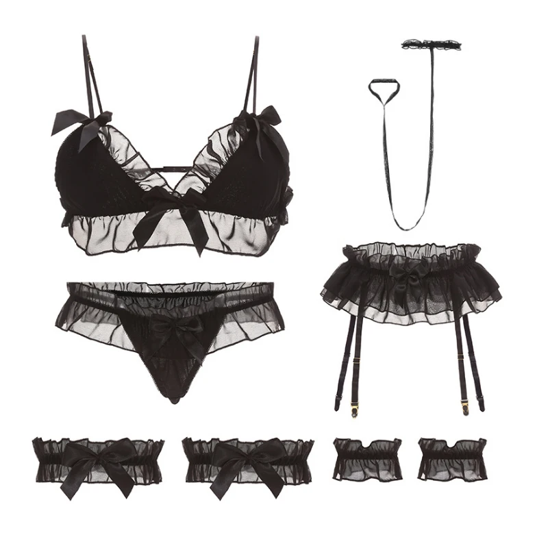 Пижама женская шифоновая в японском стиле Комплект эротического нижнего белья