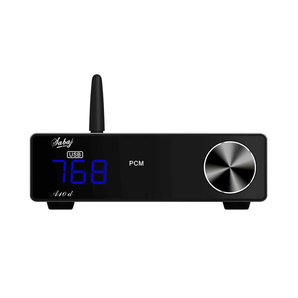 Sabaj A10d Audio Dac Bluetooth5.0 Desktop Hi-Res Decoder Support USB Optical Coaxial DSD512 OPA1612 AK4497EQ With Remote Control