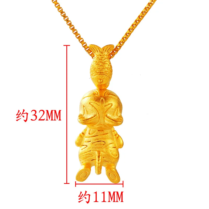 OMHXFC Jewelry Wholesale PN475 European Fashion Fine Hot Woman Girl Party Birthday Wedding Gift Fish Cat 24KT Gold Pendant Charm images - 6