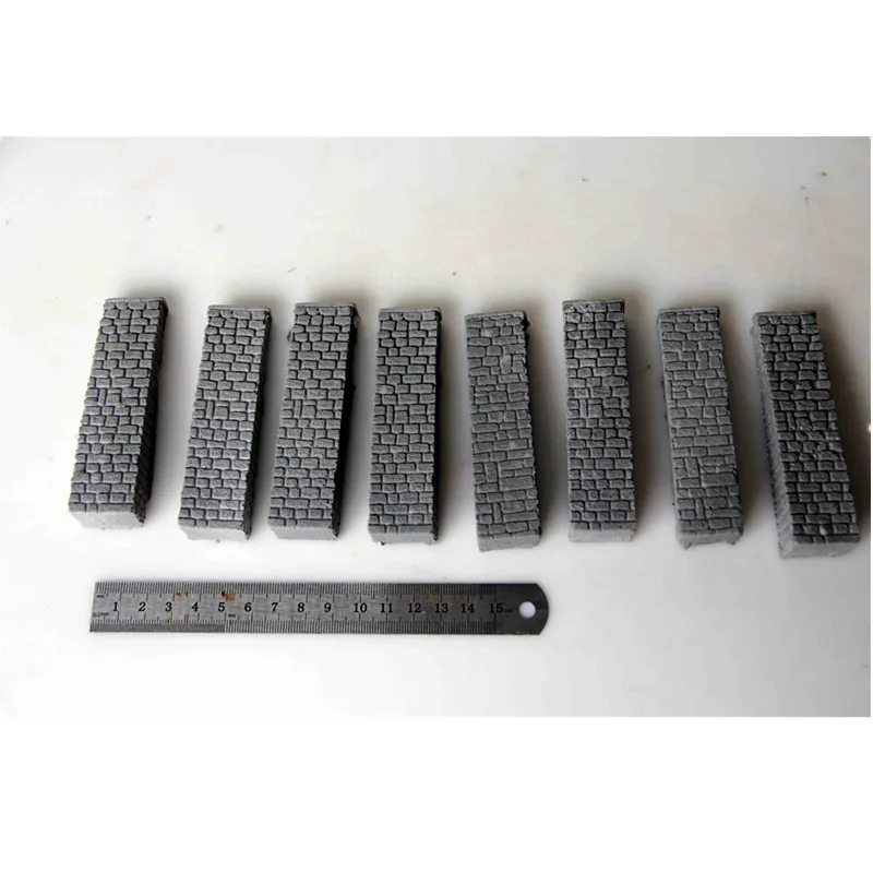 

8Pcs/Set 1:87 HO Scale Train Model Railroad Protection Slope Railway Wall Accessories Sand Table Railway Toys for Sand Table