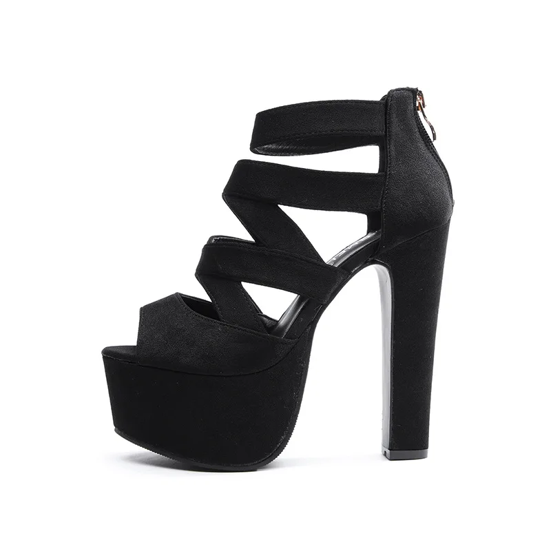 

super high heel thick heel Roman style platform spring sandals bar dance