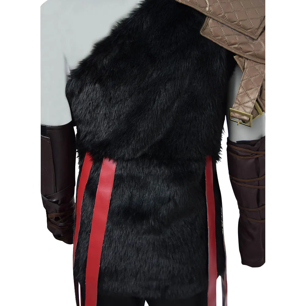 

Cossky Kratos Cosplay Costume Men Battle Suit God War Amor Costume Full Set Outfit