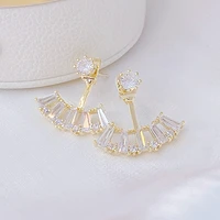 bohemia simple shine zirconia women earring stylish aaa cz stud earrings elegant exquisite pendant jewelry accessories gift