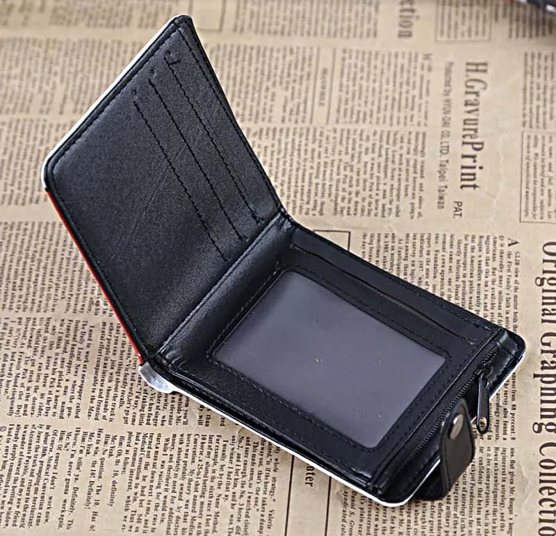 Короткий кошелек из ПУ кожи с рисунком черного Батлера Chibi монетница Себастьян