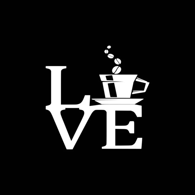 Черные/Серебряные наклейки в виде влюбленных кофе художественный Декор кузова