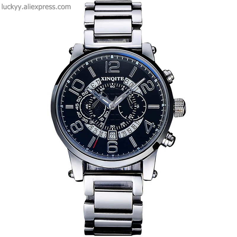 

New Luxury Brand Casual Chronograph Men's Watches Japanese Quartz Watches stainless steel case and strap clock A200