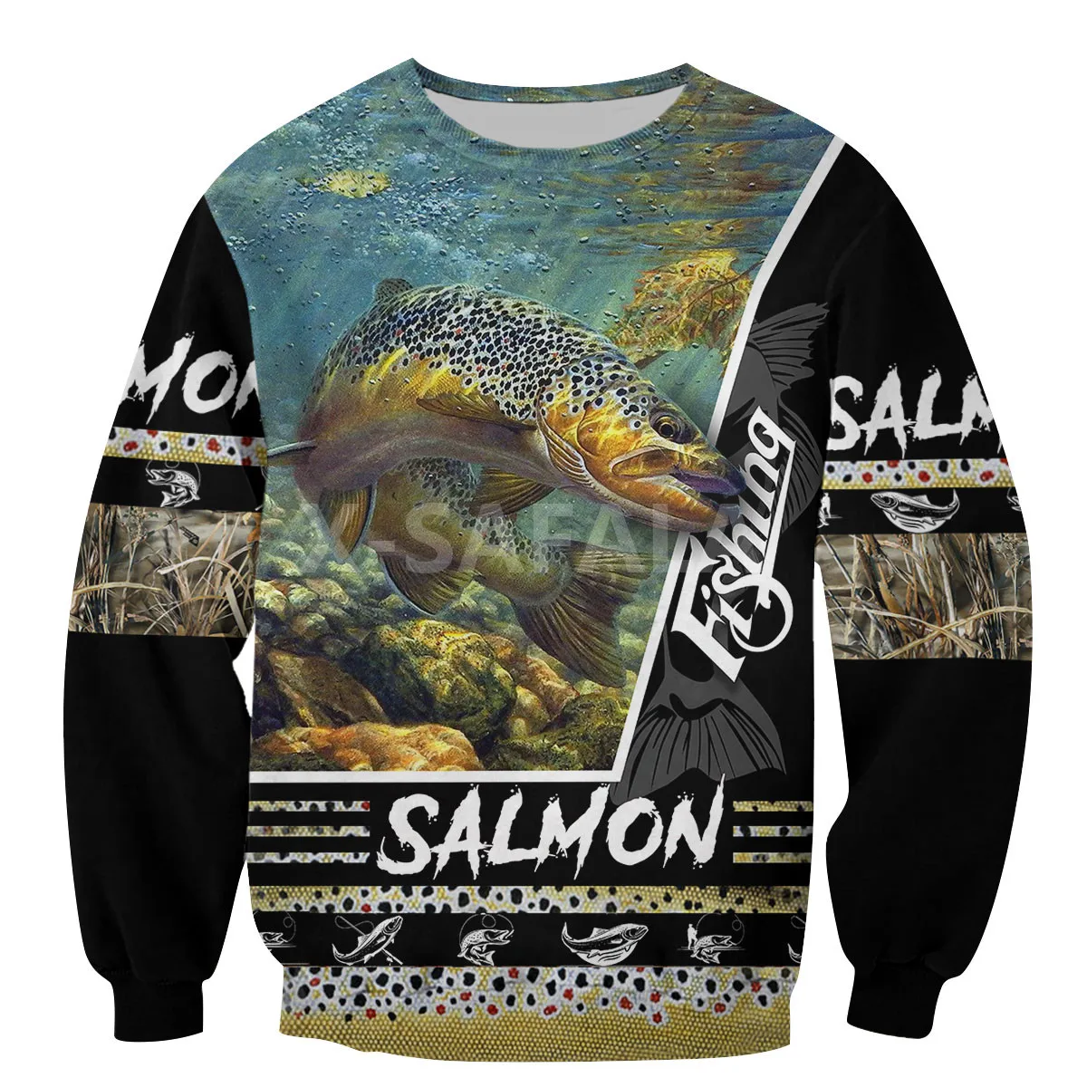 

Salmon Fishing Wildfish 3D All Print Plus Hoodie Man Women Harajuku Outwear Zipper Pullover Sweatshirt Casual Unisex Jacket-1