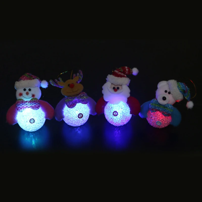 Светодиодный светильник для рождественской елки висячие украшения Санта Клаус