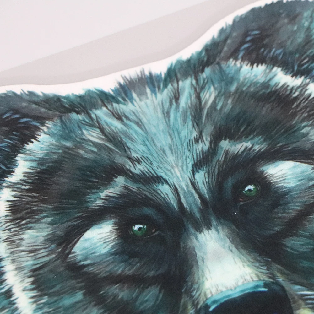 

YJZT 1714CM Creative Cartoon Watercolor Painting Vinyl Decals Animal Bear Car Stickers Accessories 21A-0292