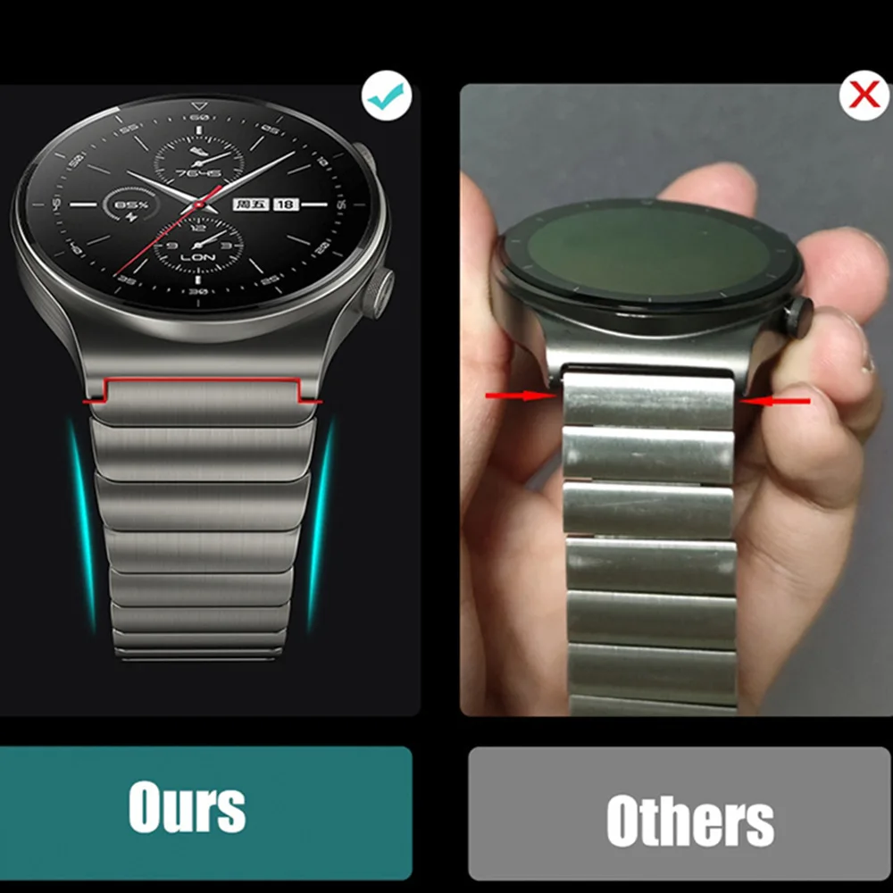22mm Metal waistline Wristband for Samsung Galaxy Watch 46mm 42mm Samsung Gear S3 Frontier/Classic active 2 Huawei Watch 2 20mm