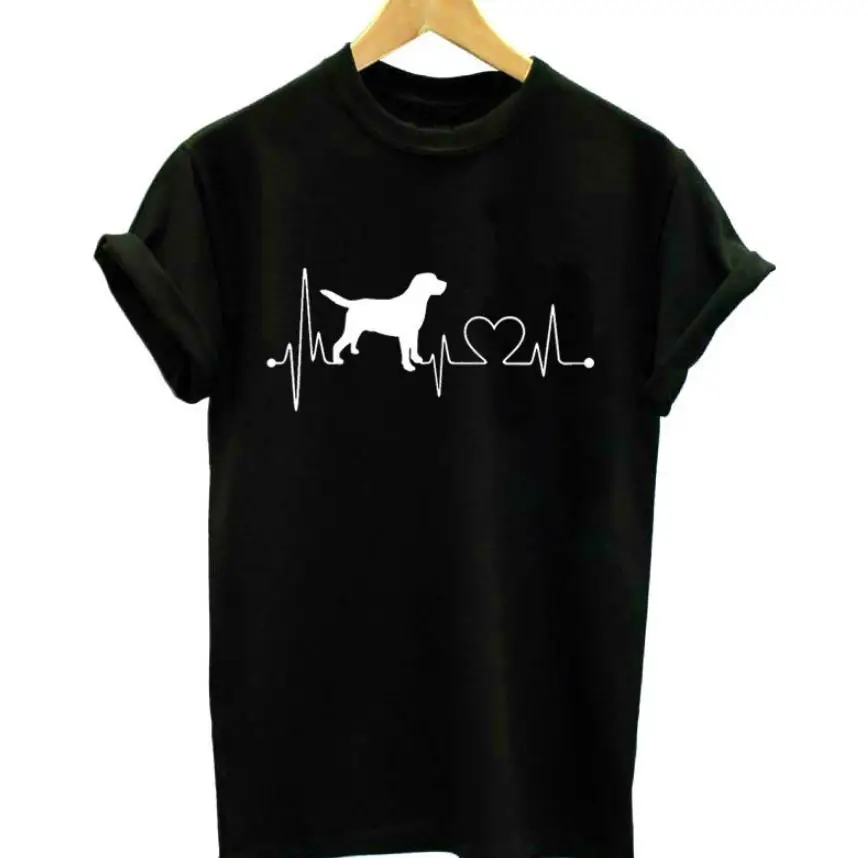 

Mouse Heartbeat Letter Print T Shirt Women Short Sleeve O Neck Loose Tshirt Summer Women Tee Shirt Tops Camisetas Mujer