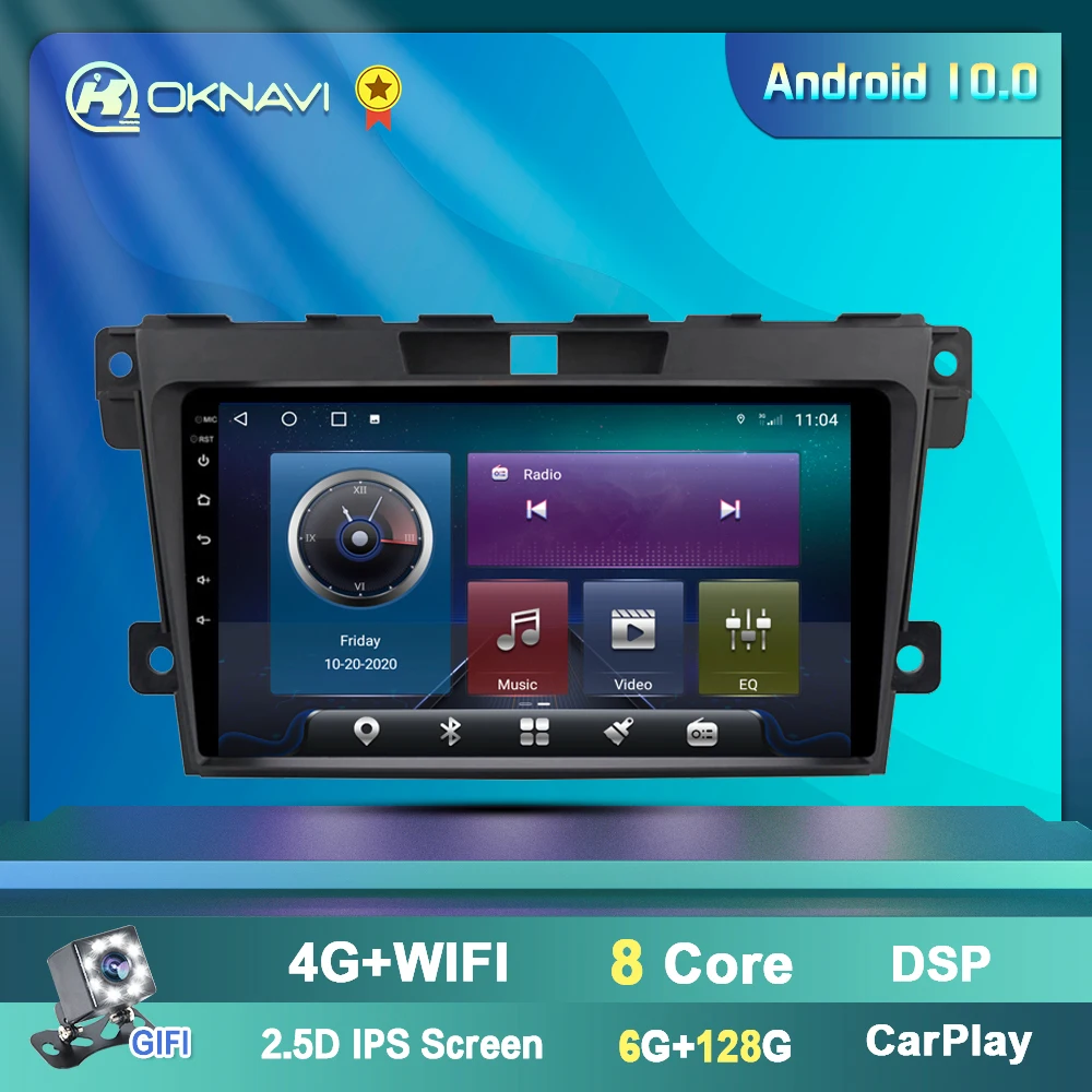 

6G 128G Newest Android 10.0 Car Radio Stereo For Mazda CX 7 CX-7 Navigation Video Audio Player GPS WIFI Subwoofer No 2 din DVD