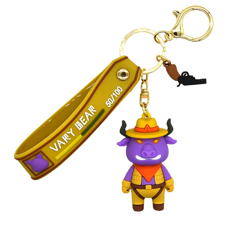 

Best Selling Cartoon League of Legends Keychains LOL Silica Gel Teemo Yasuo Clown Keyring For Woman And Man Bag Car Key Chains