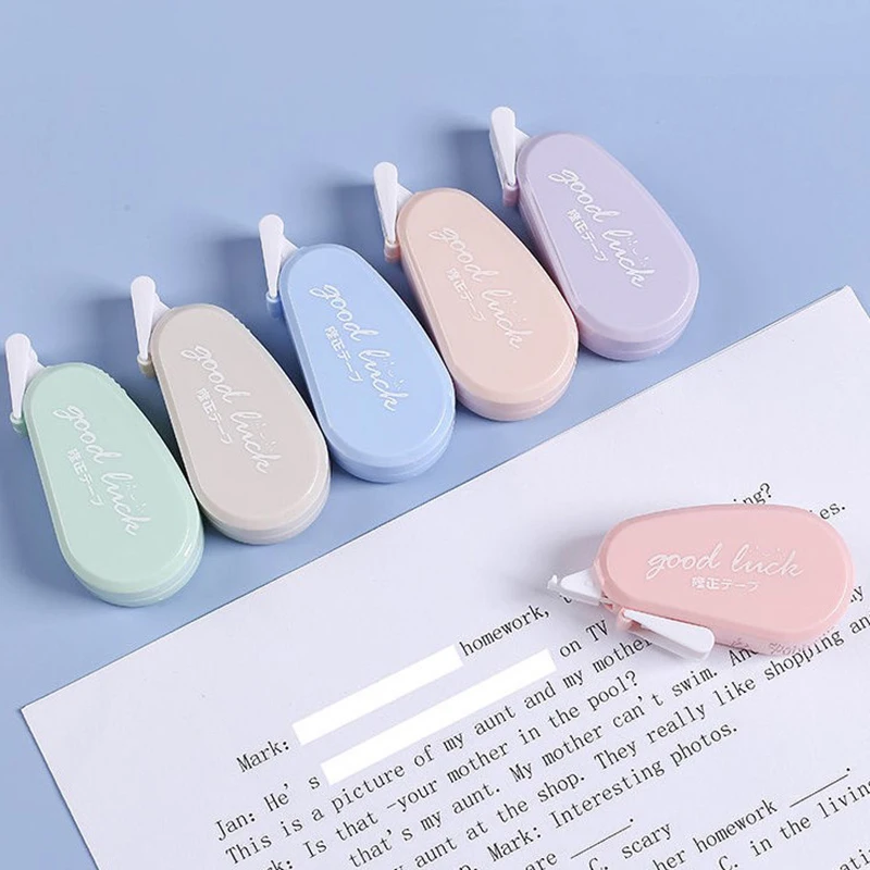 

6pcs/set Mini Morandi Color Correction Tape Set School Supplies Stationary