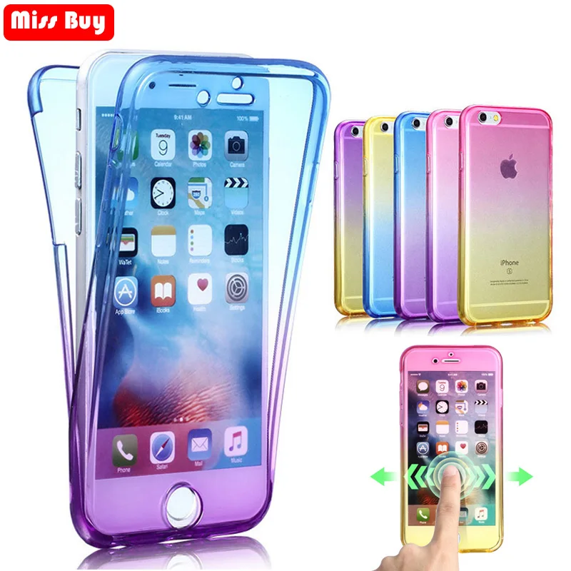 360 всего тела градиентный чехол из термопластичного полиуретана для телефонов