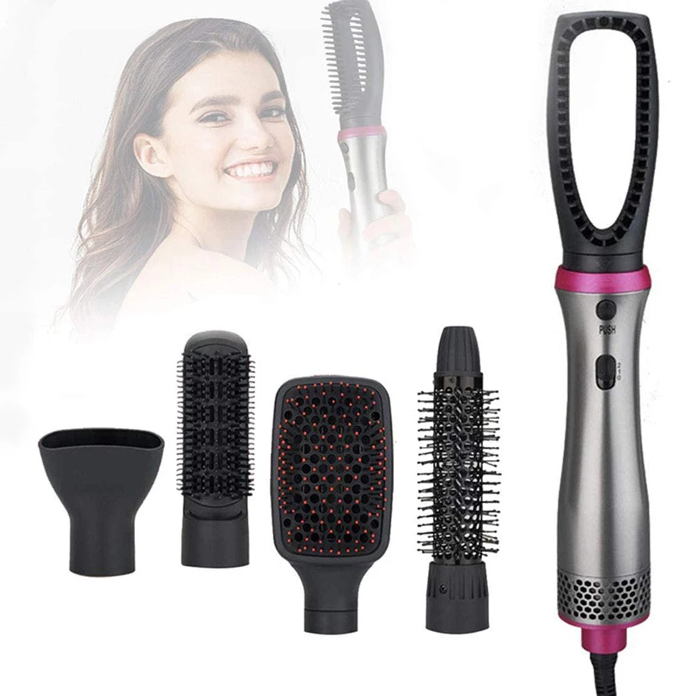

MultiFunctional Hair Dryer Comb 5 In 1 Hot Air Styler Comb Straightening Curling Iron Roll Styling Brush Hair Styling Tool