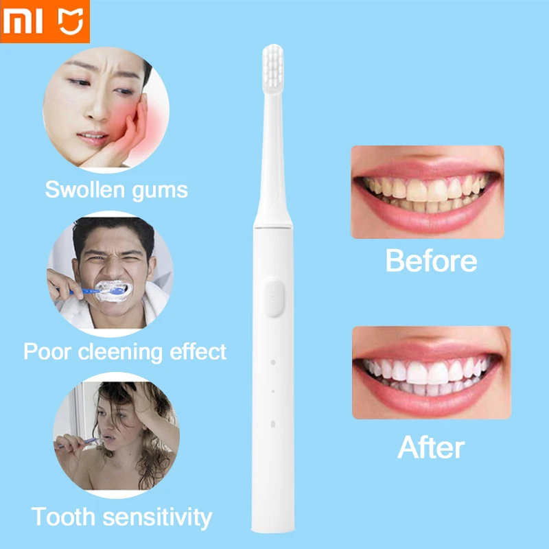 Xiaomi Mijia Sonic Electric Toothbrush Adult Ultrasonic Automatic Toothbrush USB Rechargeable Waterproof Tooth Brush Xiami T100