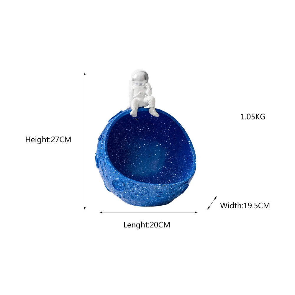 

Nordic Resin Astronaut Figurine Storage Box with Light Desk Organizer Storage Box Home Decoration Accessories Desktop Decoration