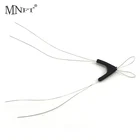 MNFT 50 шт. двойные крючки рыболовное устройство для раздвоения лески раздвоение восьмитипный космический поворотный инструмент для завязывания лески