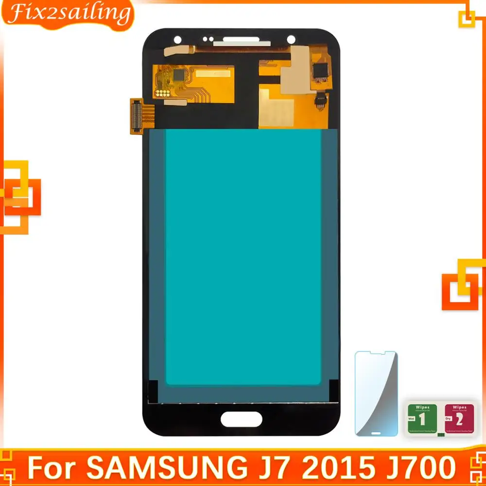 100% рабочий oled ЖК-дисплей с сенсорным экраном в сборе для Samsung Galaxy J7 2015 J700 SM-J700F J700H