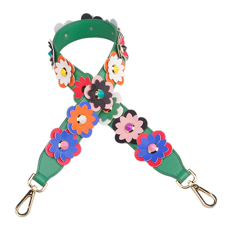 Красочные сумки Meetee ремешок для сумочки цветочный кожаный на плечо Сменные