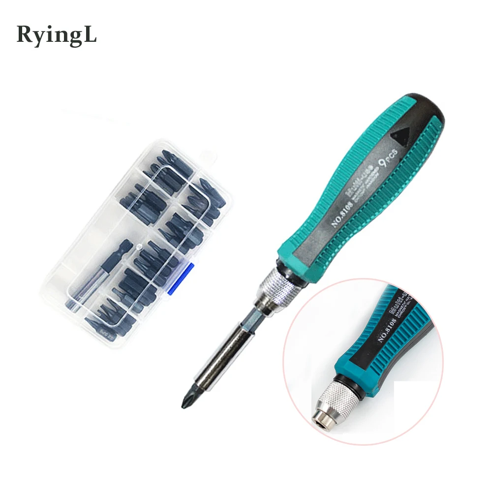 Набор Магнитных наконечников для отвертки комплект из 29 насадок с держателем