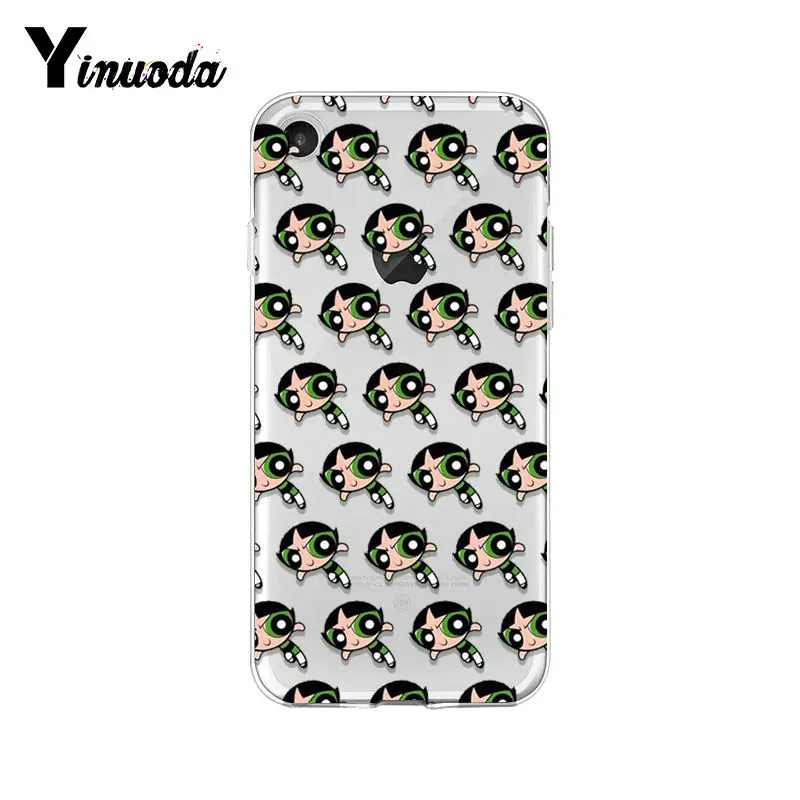 Чехол Yinuoda The Powerpuff для девочек, мягкий чехол для телефона iPhone 8 7 6 6S Plus X XS MAX 5 5S SE XR 10, чехол Capa 11 pro max