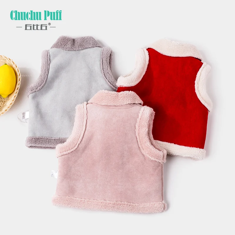 Детский замшевый жилет на молнии зимний для девочек 2020 вязаный малышей хлопковый