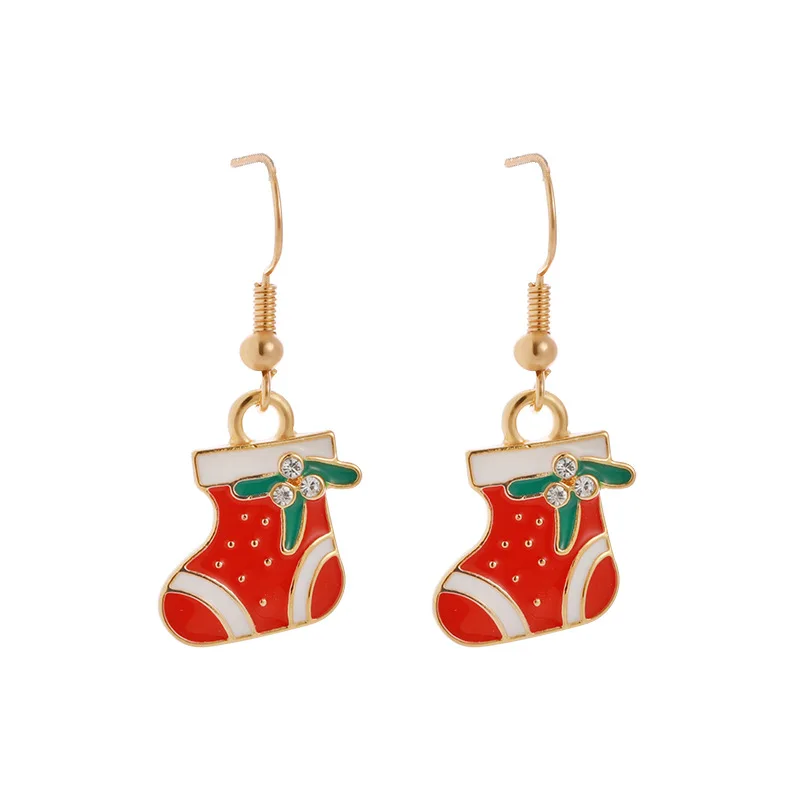 

Korean Fashion Earrings Christmas Tree Santa Claus Snowman Deer For Women Creative Party Jewelry Accessories Girl Gifts