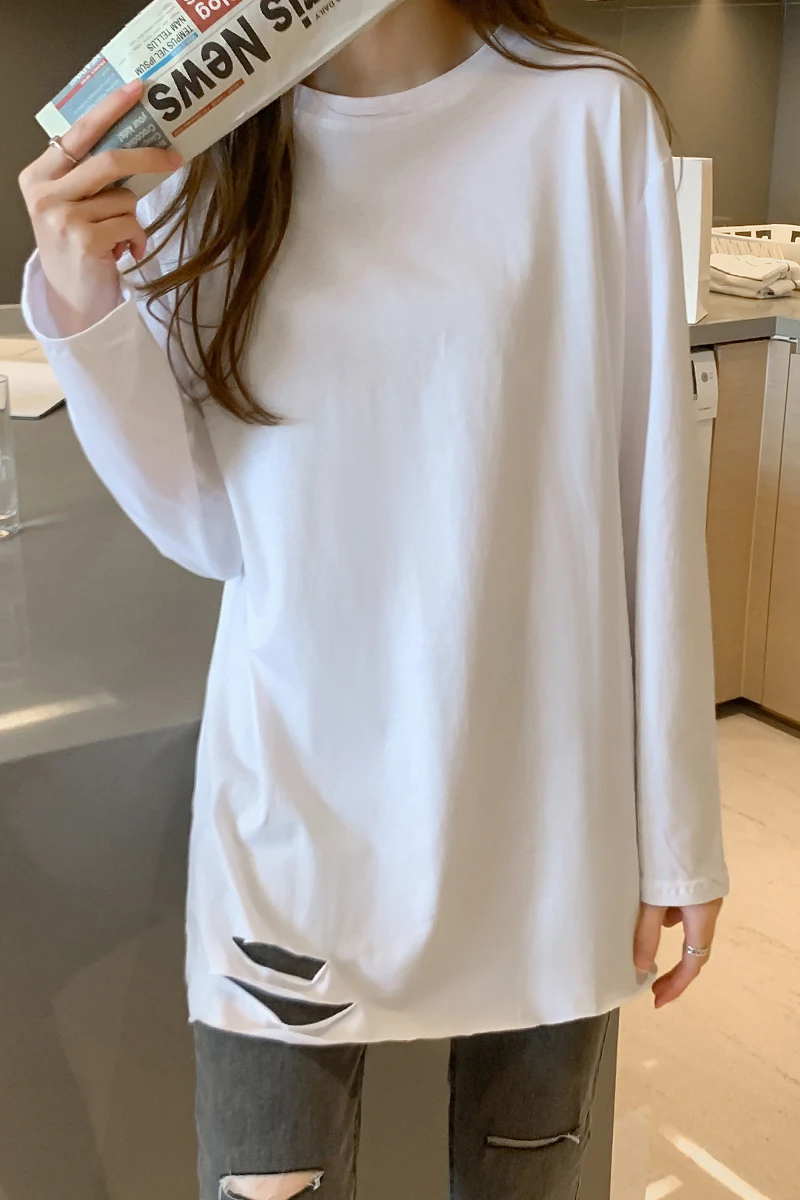 

M-2XL Oversized Hot New 2020 Autumn Winter Solid Women Long Sleeve Casual Basic Top T Shirts Woman Cotton Tees Elegant Tops Lady