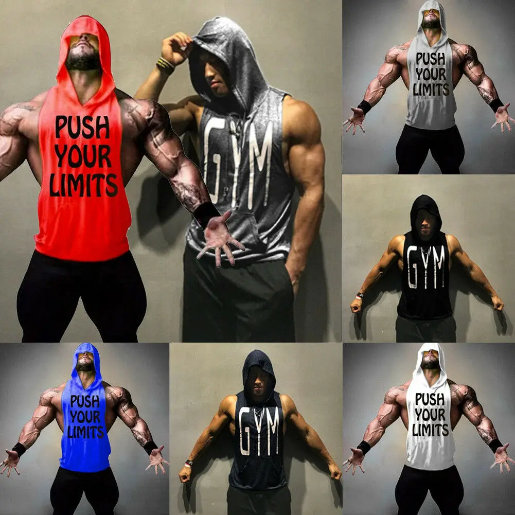 2020 Модные мужские хлопковые топы без рукавов для занятий спортом бодибилдингом и