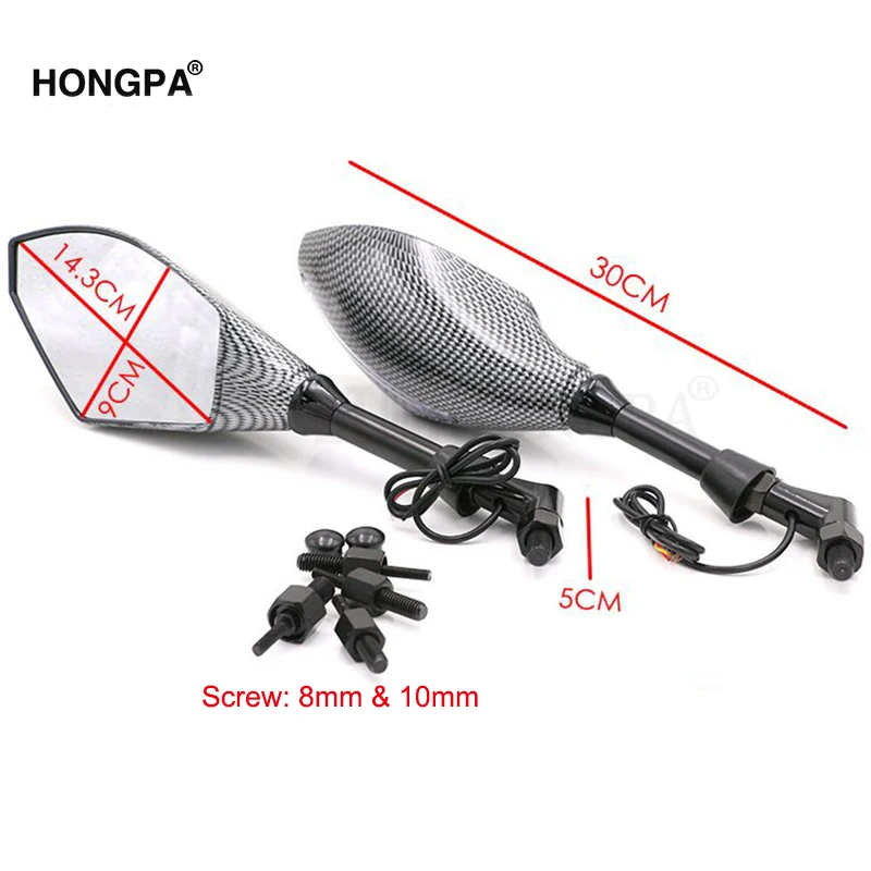 Универсальный индикатор мотоцикла 10 мм боковые зеркала заднего вида