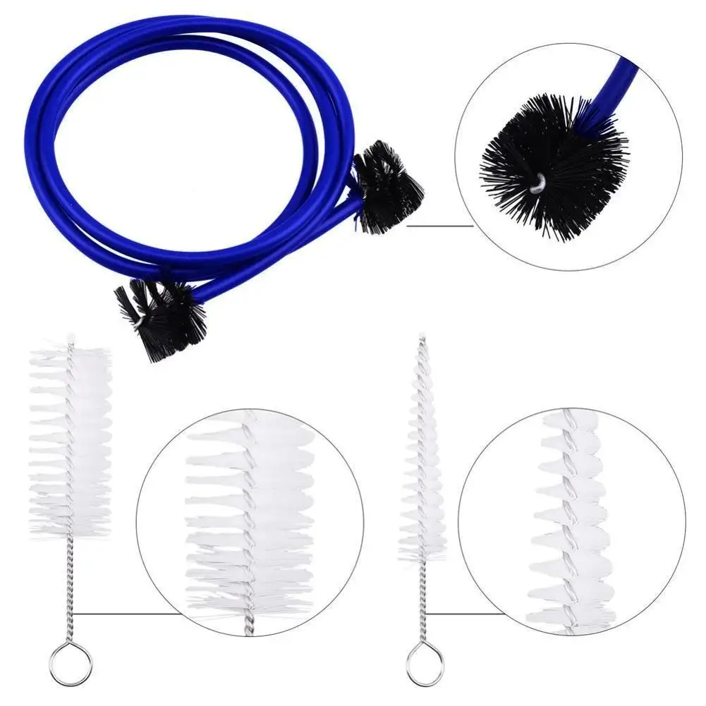 

3pcs/ Set for Trumpet Trombone Brass Blowing Nozzle Cleaner Valve Brush Rod Cleaning Kit Musical Instrument Accessories