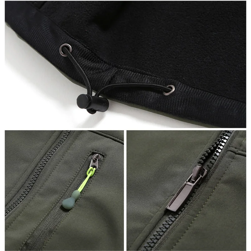 Мужская Весенняя Водонепроницаемая жилетка с флисовой подкладкой теплая куртка