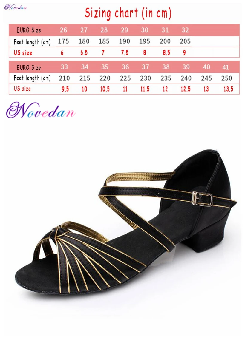 Style 14 Check size Скидка; Новинка; ; Детская бальное танго сальса для девочек; обувь для латинских танцев; атласная кубинская обувь на низком каблуке; 17 цветов - Цвет: Style 14 Check size