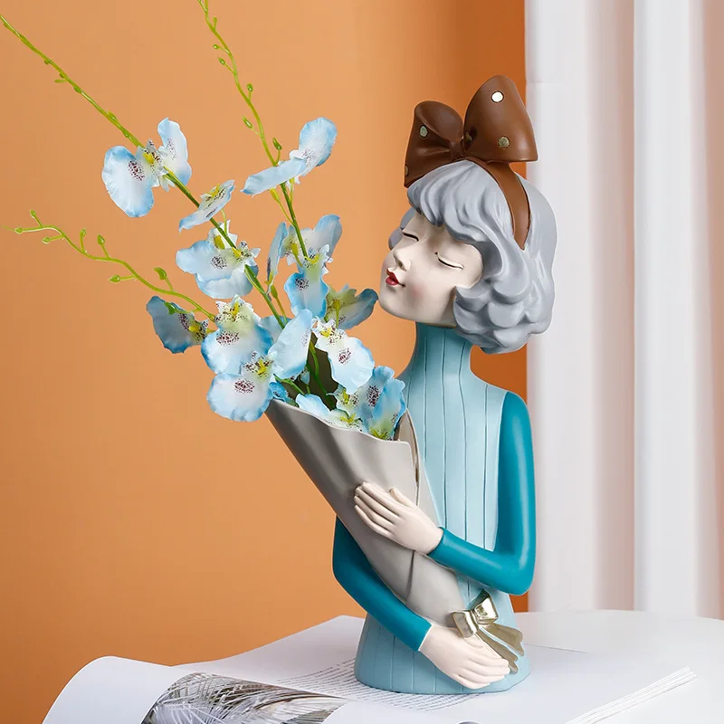 

Small Ornaments and Miniature Models, 37.5cm, Resin Girl, Birthday Gift, Living Room Desktop, TV Cabinet, Home Decoration Crafts
