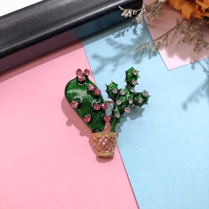 Crystal Fruit Brooches Carrot/ Christmas Tree / Cactus Brooch Pins Jewelry Decoration Scarf Cardigan Pendant Accessories|Булавки и