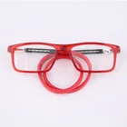 + 1,0, + 1,5, + 2,0 + 4,0 магнит можно вешать на шею очки для дальнозоркости мягкий ремешок силиконовый материал Складные прозрачные линзы очки для чтения