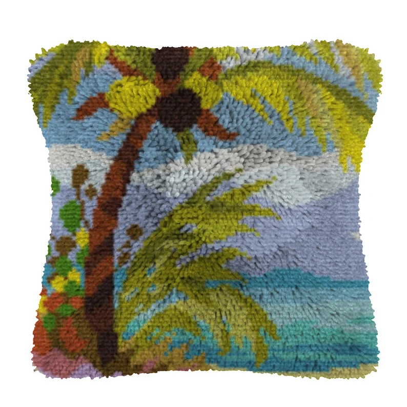 

Beach Scenery Pattern Latch Hook Cushion Inner Filling Cotton-padded Pillow Core Pillow For Sofa Decoration Car Insert Soft