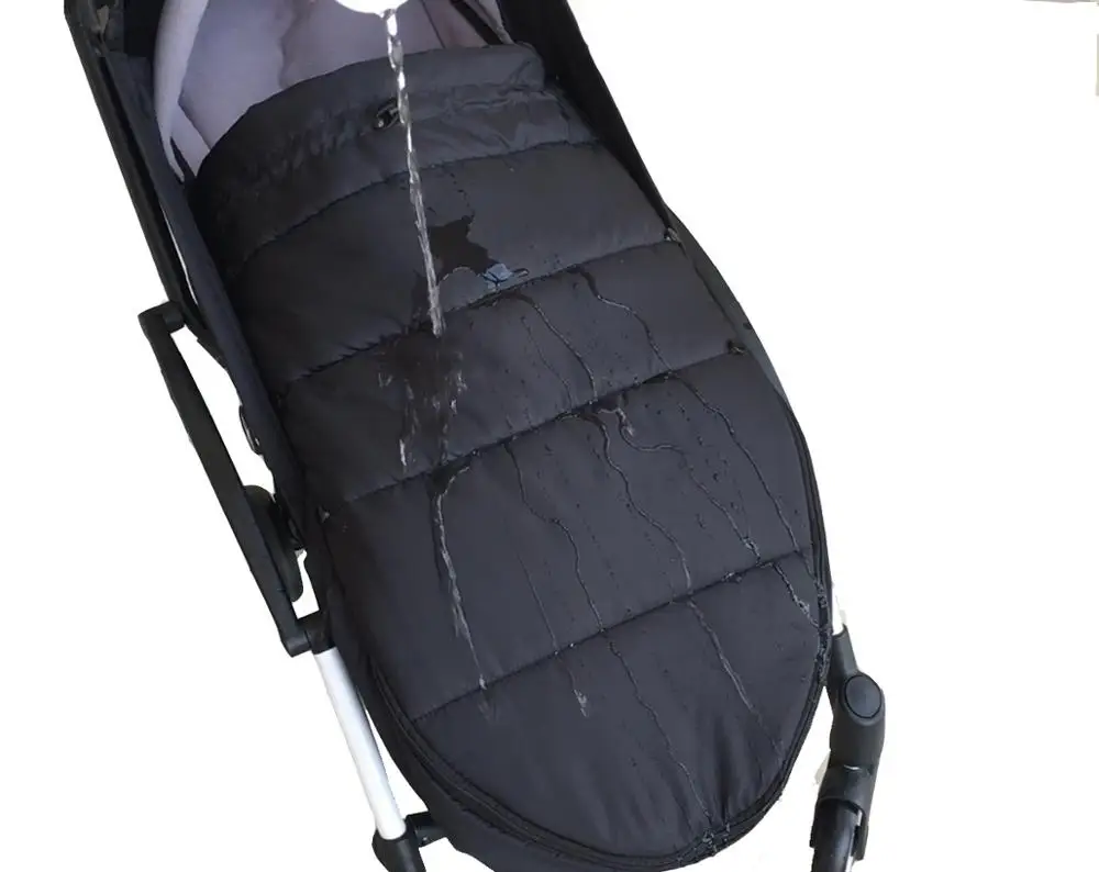 Black footmuff Зимние аксессуары для детских колясок; Защитное детское ножки или спальный мешок для колясок Babyzen YOYO BUGABOO BEE5 Cybex детский ходунок Goodbaby, Chicoo детская коляска - Цвет: Black footmuff