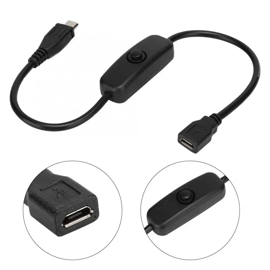 Микро USB расширение &quotМама папа&quot кабель с 501 кнопочным переключателем для Raspberry